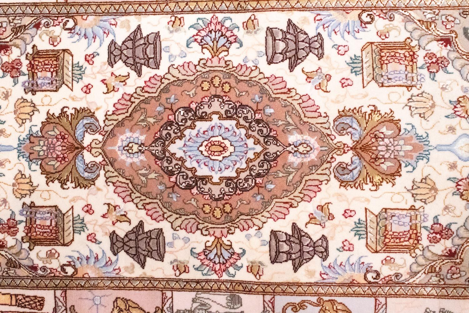 Perserteppich - Täbriz - Royal 134 x 75 cm - beige - Image 2