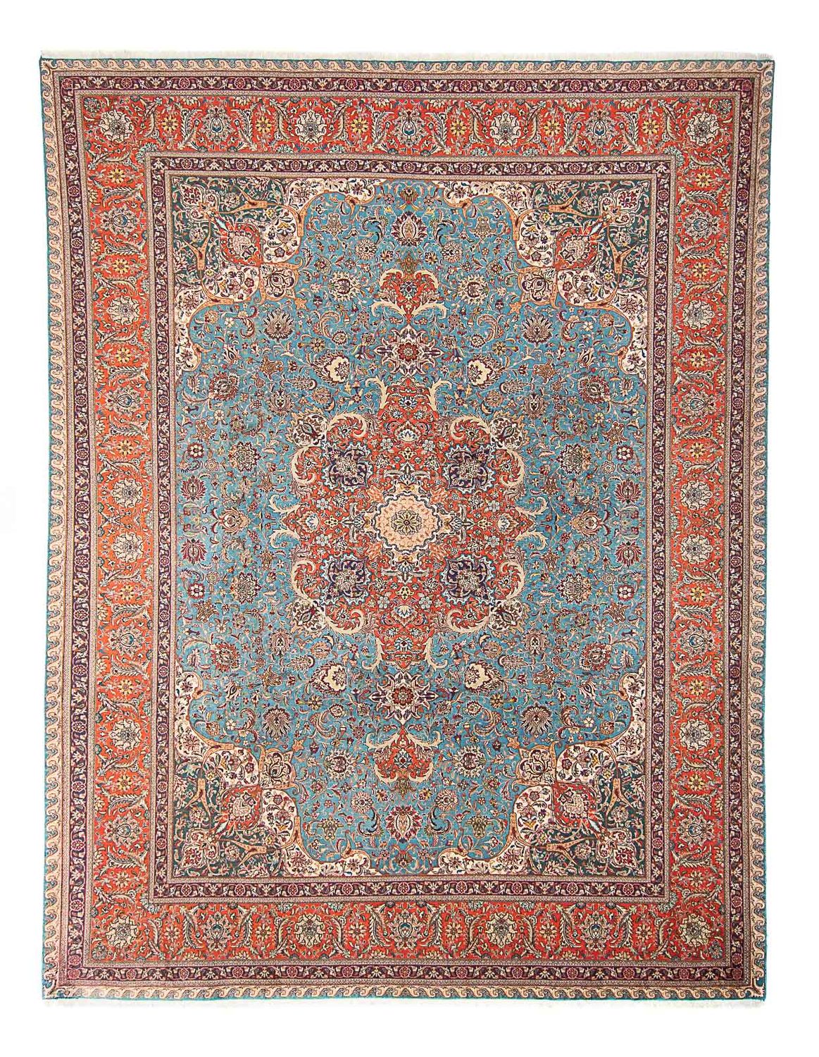 Perserteppich - Täbriz - Royal 395 x 304 cm - hellblau