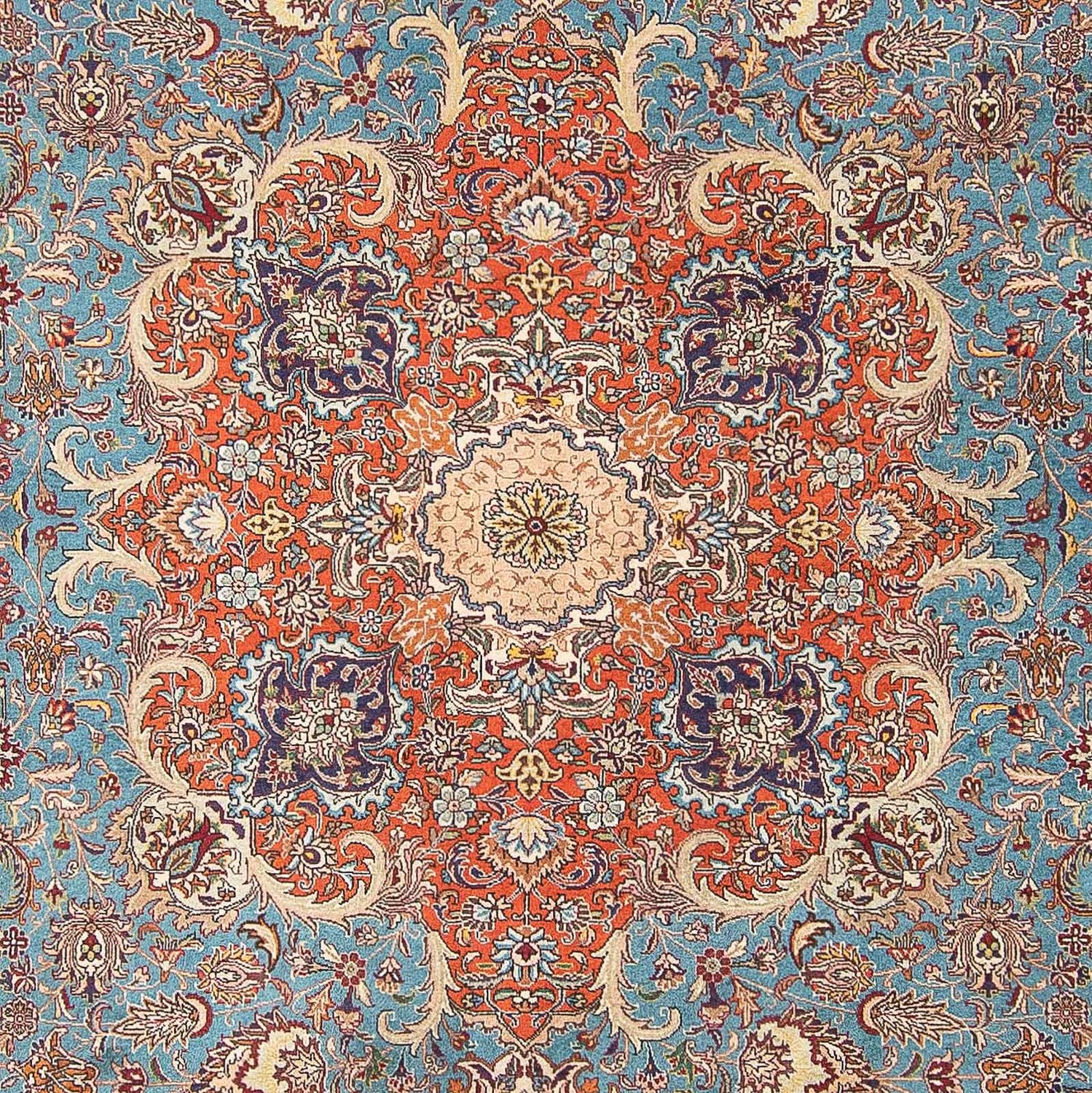 Perserteppich - Täbriz - Royal 395 x 304 cm - hellblau - Image 2