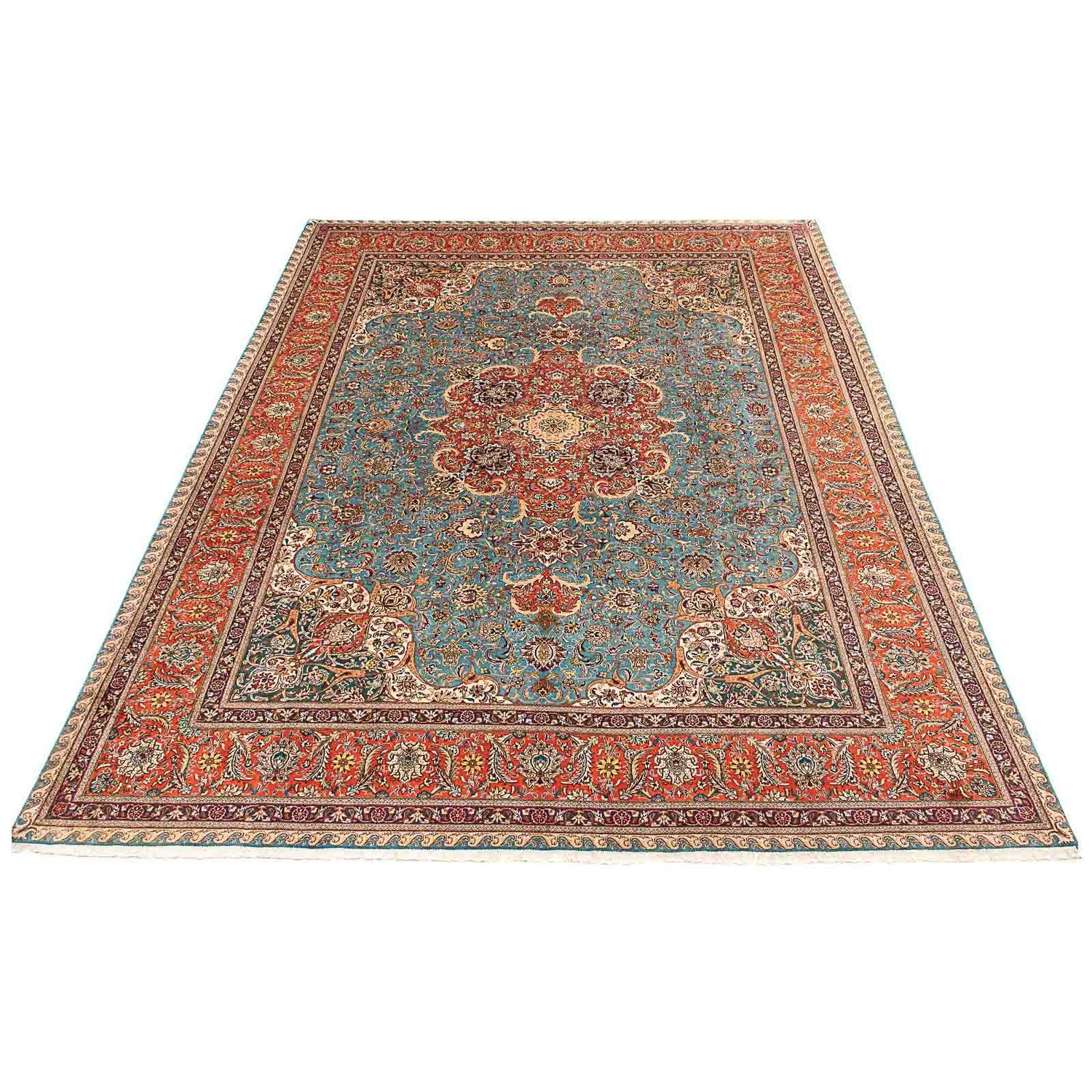 Perserteppich - Täbriz - Royal 395 x 304 cm - hellblau - Image 5