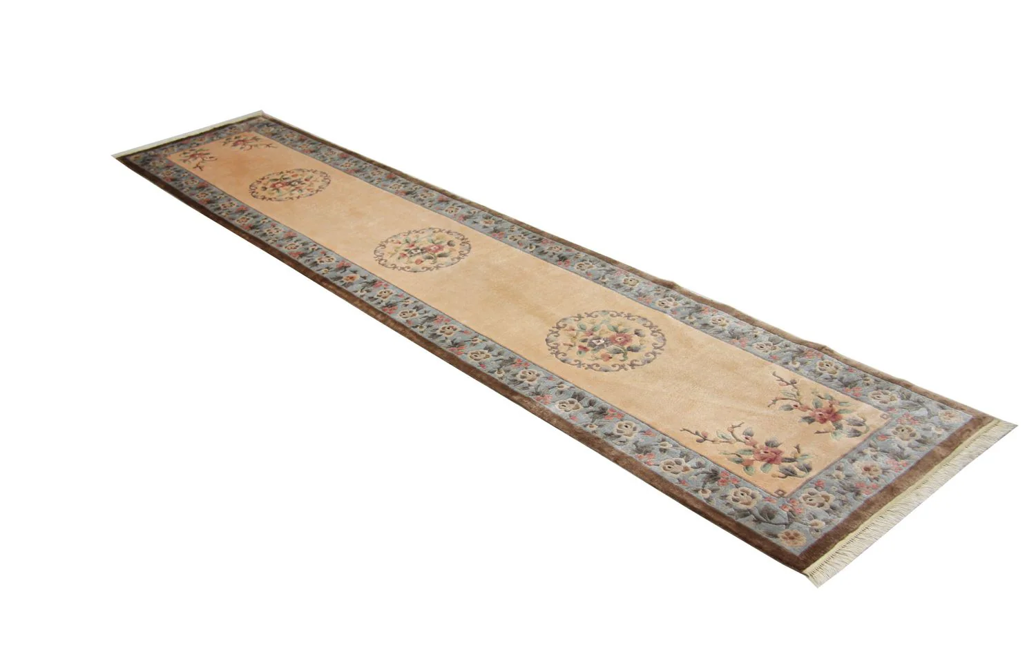 Seidenteppich - China Seide 337 x 70 cm Teppich Läufer - Image 3