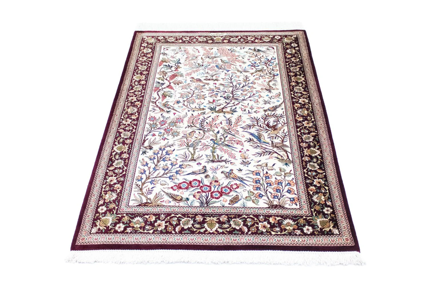 Seidenteppich - Ghom Seide - Premium 123 x 80 cm Teppichbrücke - Image 4