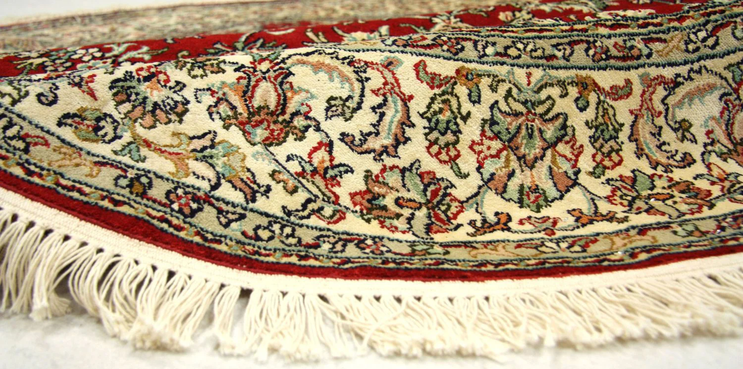 Seidenteppich - Kaschmir Seide 183 x 183 cm Runder Teppich - Image 3