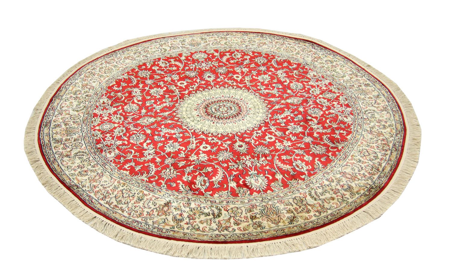 Seidenteppich - Kaschmir Seide 183 x 183 cm Runder Teppich - Image 4