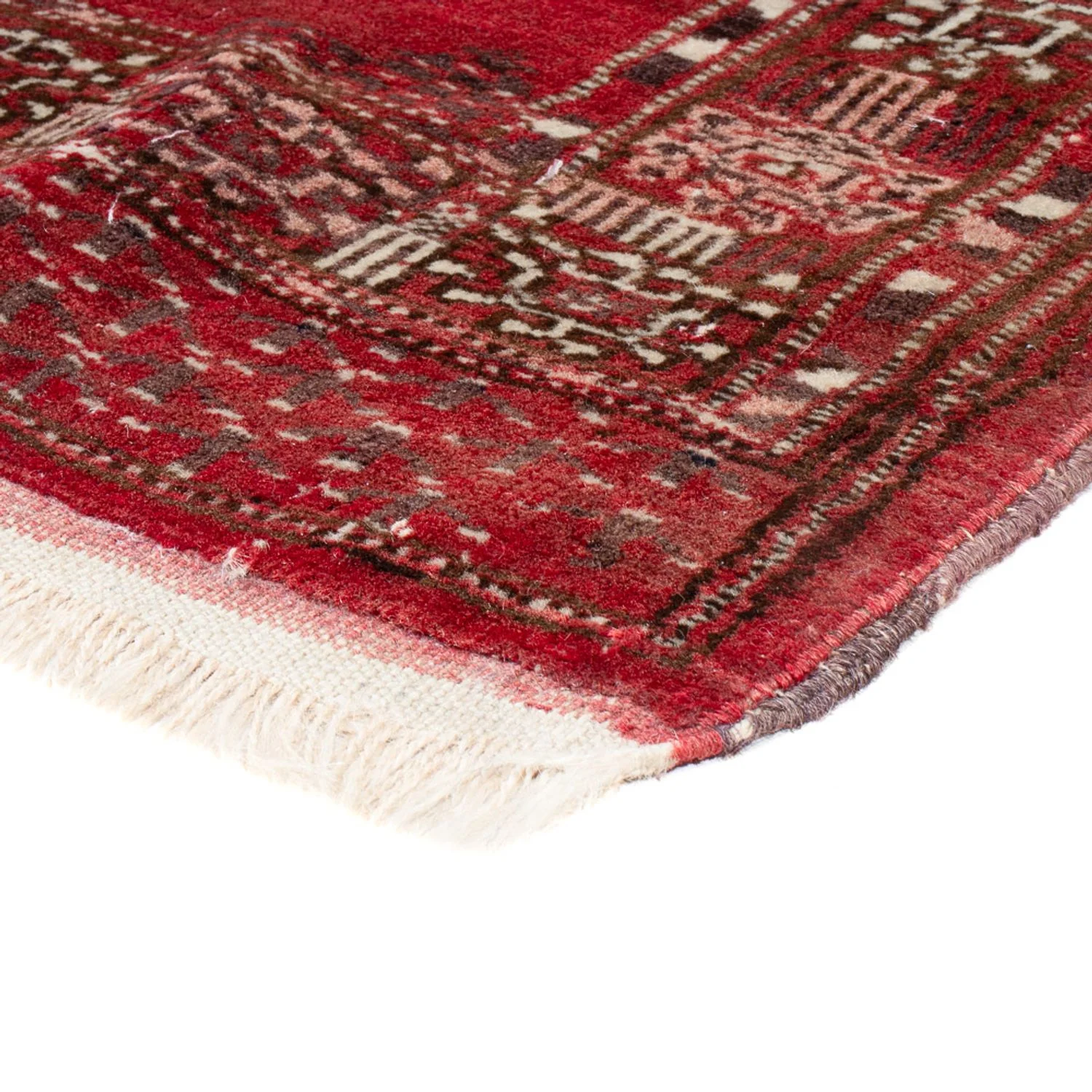Turkaman Teppich - 121 x 83 cm - dunkelrot - Image 2