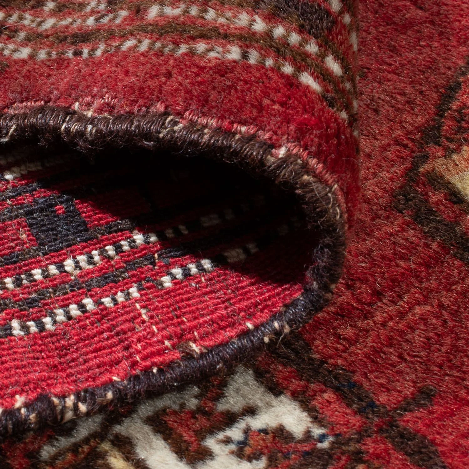Turkaman Teppich - 121 x 83 cm - dunkelrot - Image 3