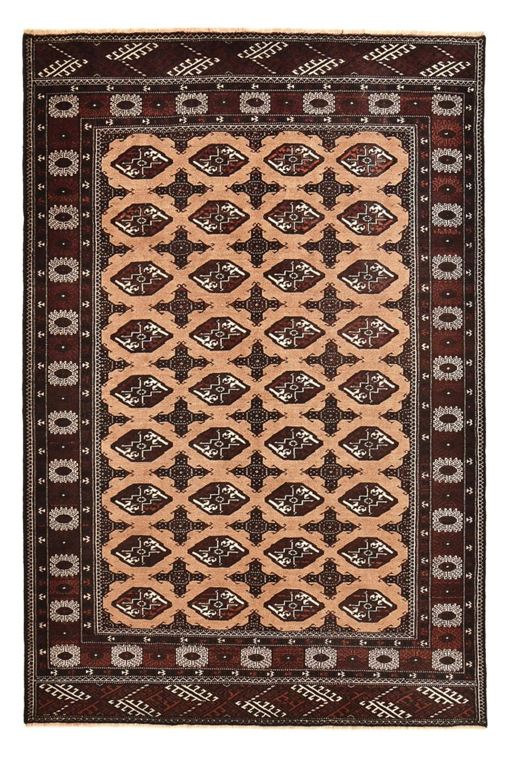 Turkaman Teppich - 295 x 198 cm - hellbeige