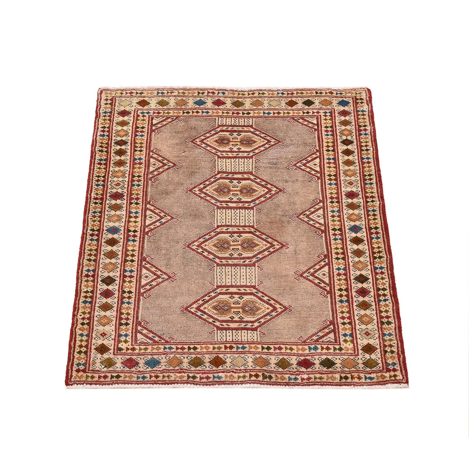 Turkaman Teppich - 78 x 64 cm - rosa - Image 5