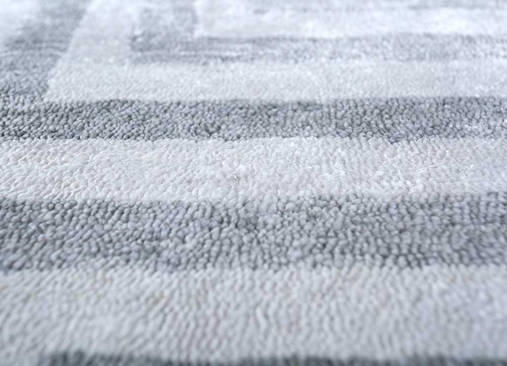 Viskose Teppich quadratisch - 345 x 345 cm - silber - Image 4