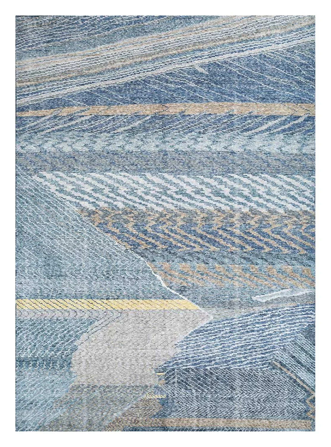 Wollteppich - 240 x 150 cm - dunkelblau