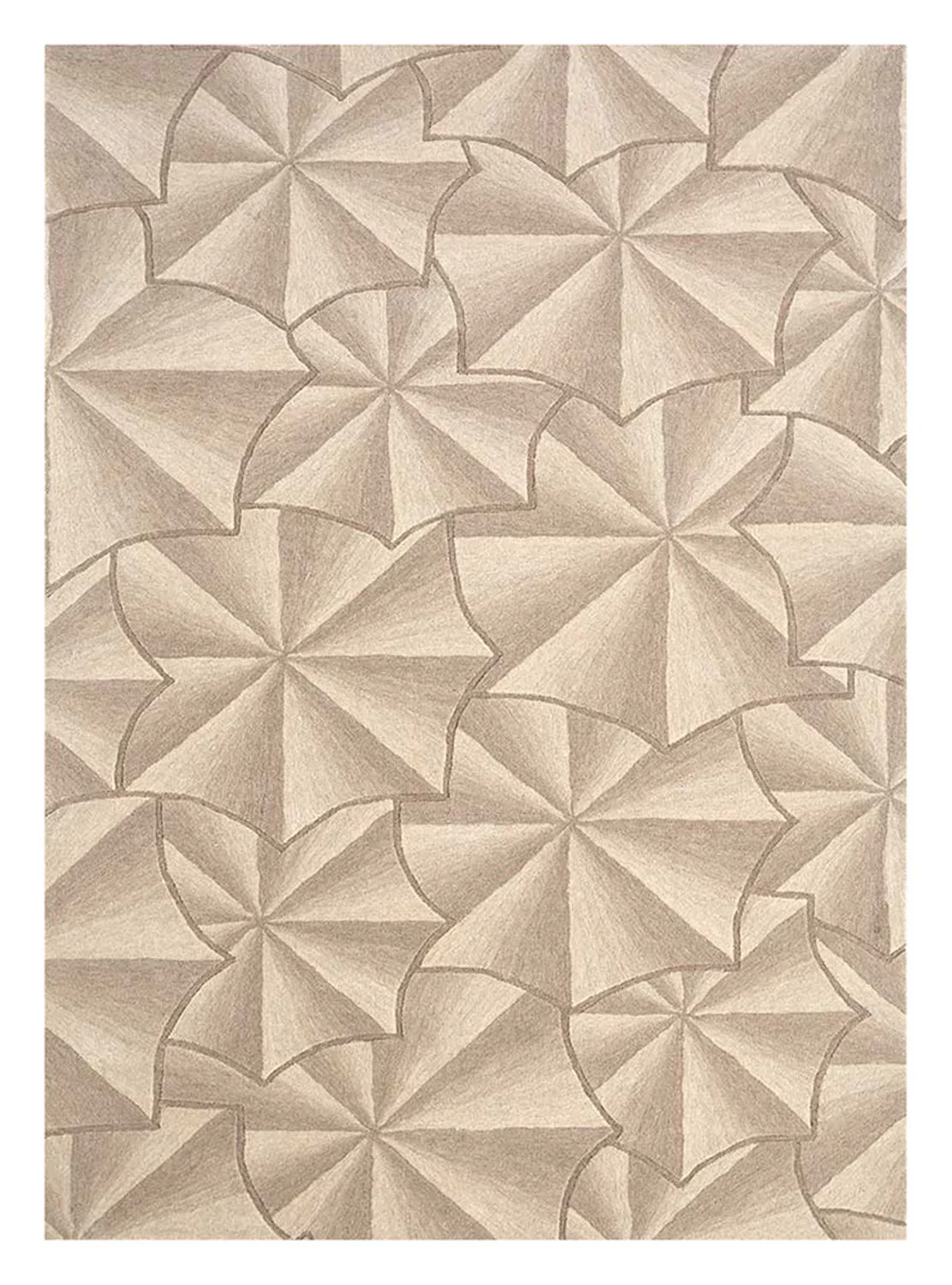 Wollteppich - 240 x 150 cm - gold