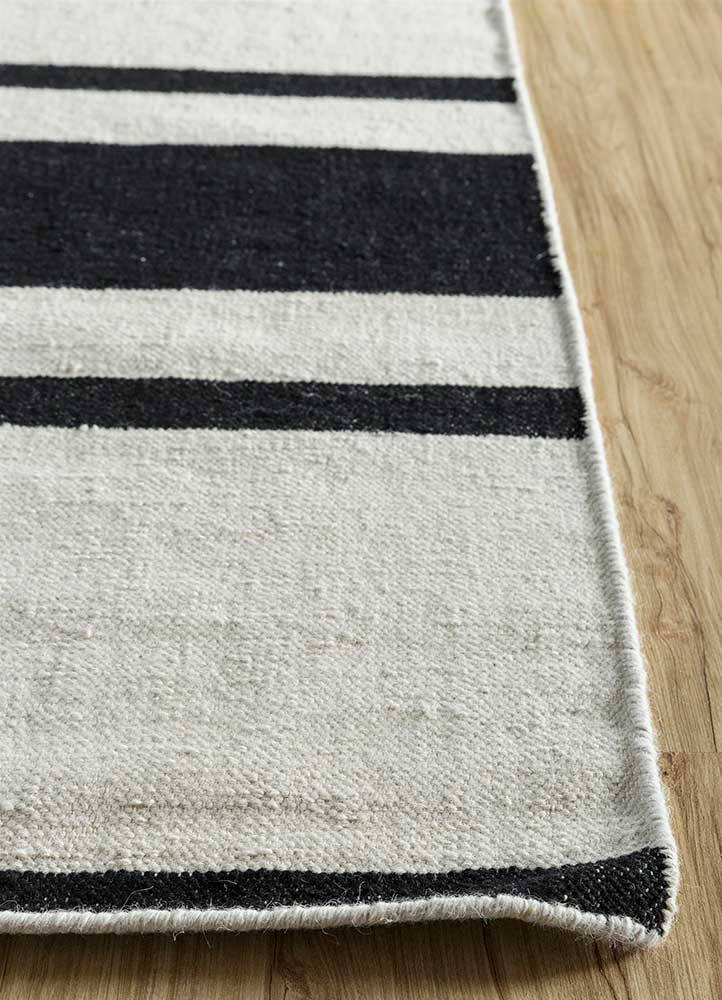 Wollteppich - 240 x 150 cm - schwarz-weiß - Image 3