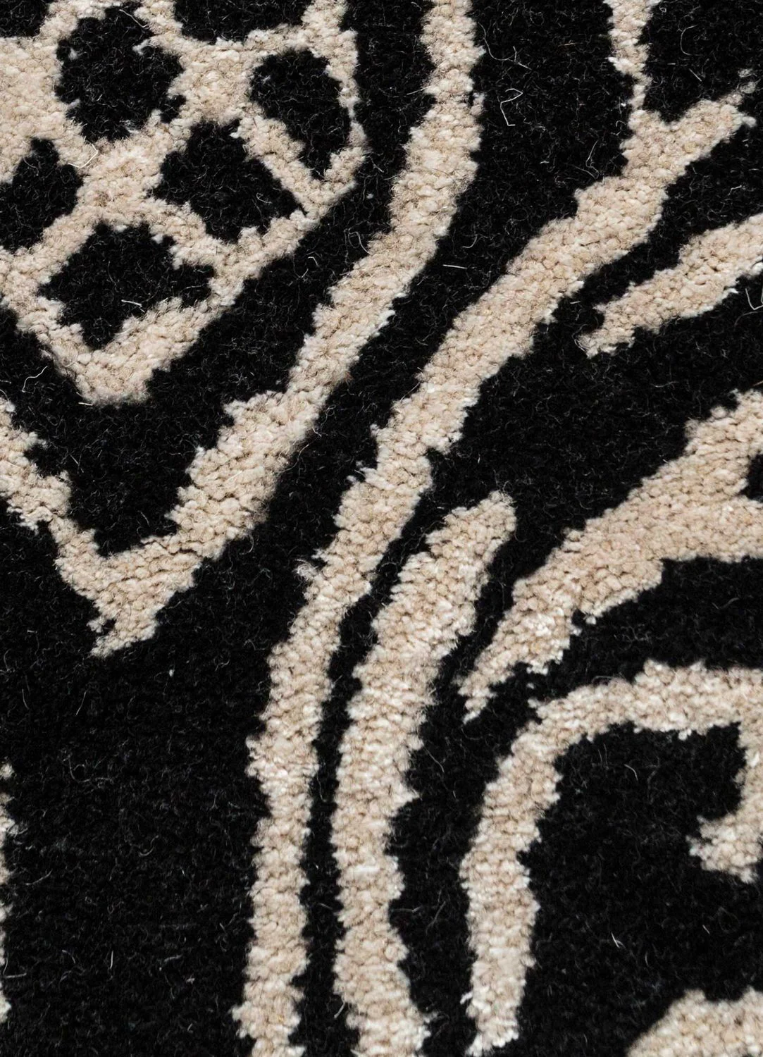 Wollteppich - 240 x 150 cm - schwarz-weiß - Image 4