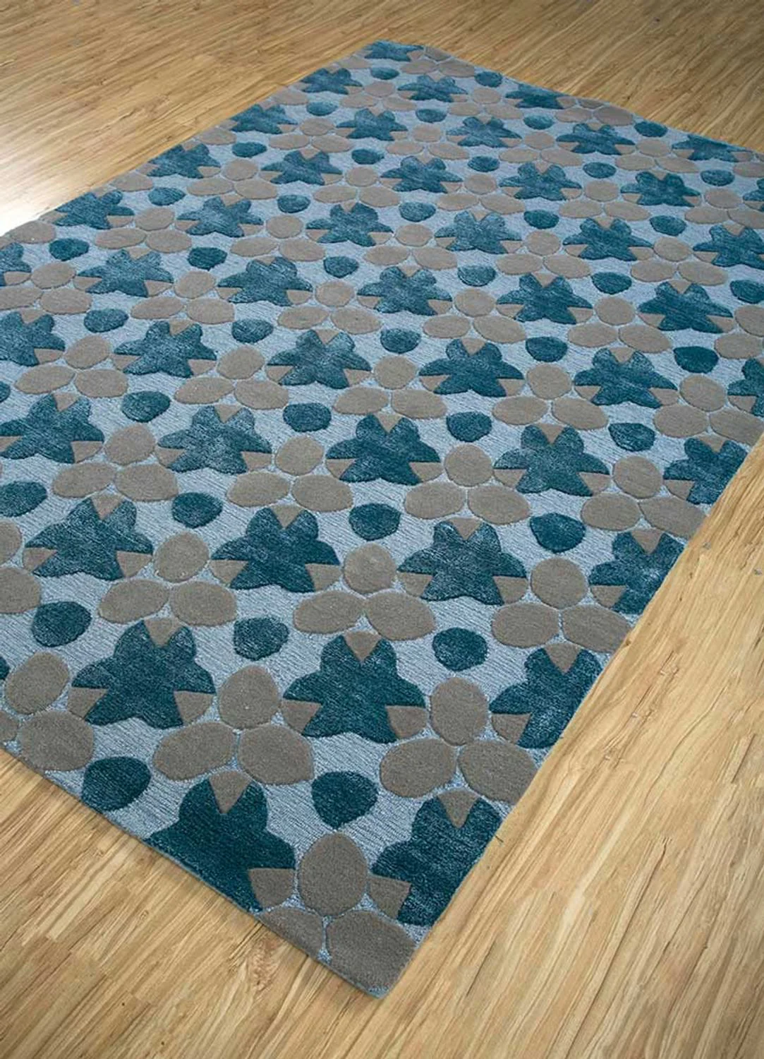 Wollteppich - 240 x 170 cm - blau - Image 2