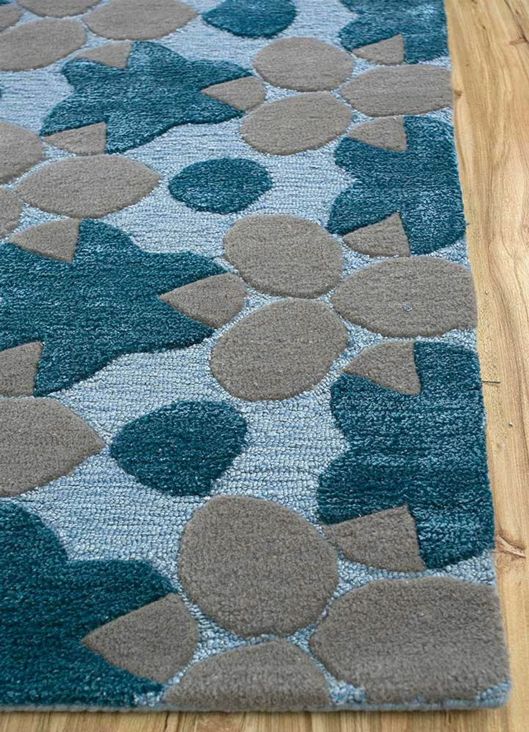 Wollteppich - 240 x 170 cm - blau - Image 3