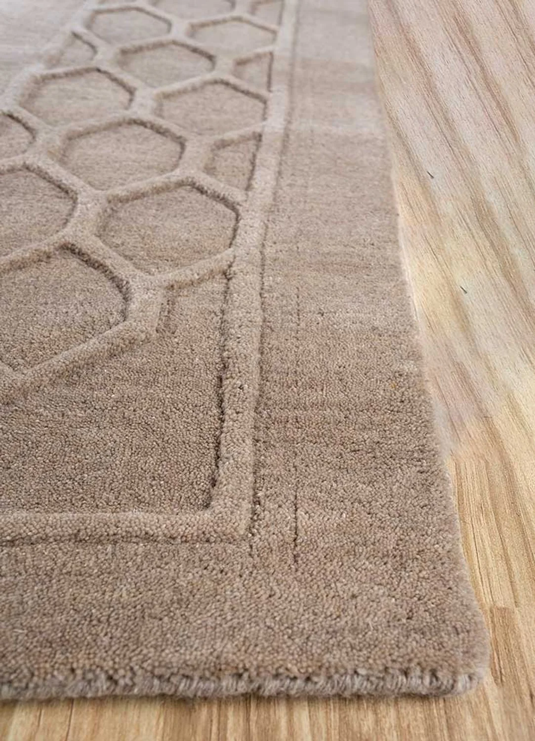 Wollteppich - 270 x 180 cm - dunkelbeige - Image 3