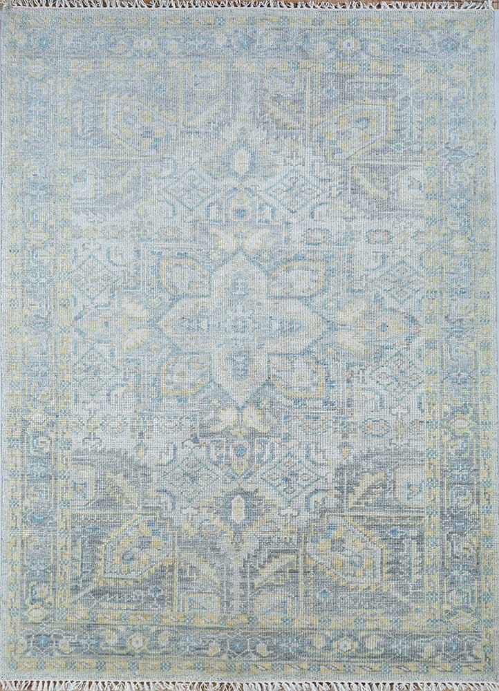 Wollteppich - 270 x 180 cm - hellblau