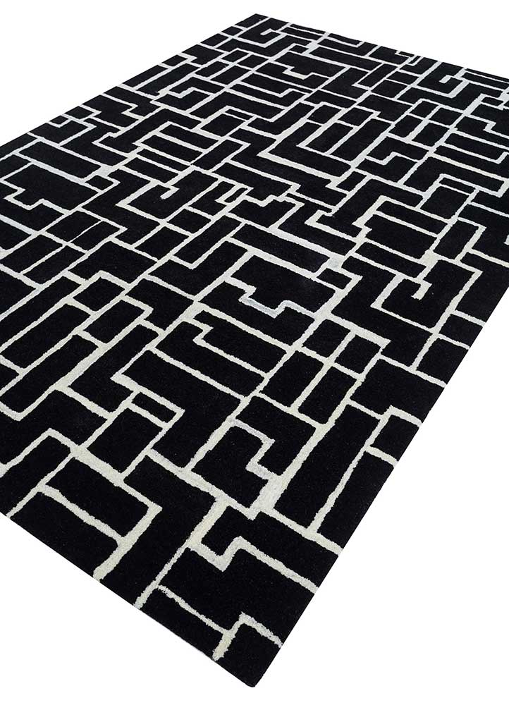Wollteppich - 270 x 180 cm - schwarz-weiß - Image 2