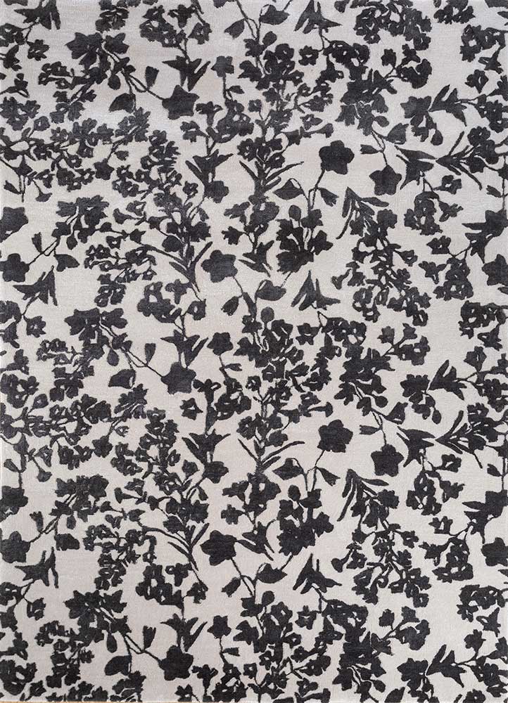 Wollteppich - 270 x 180 cm - schwarz-weiß