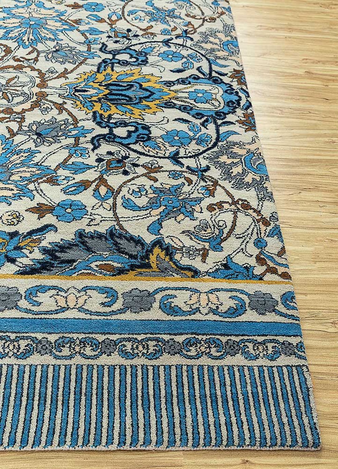 Wollteppich - 300 x 240 cm - blau - Image 3