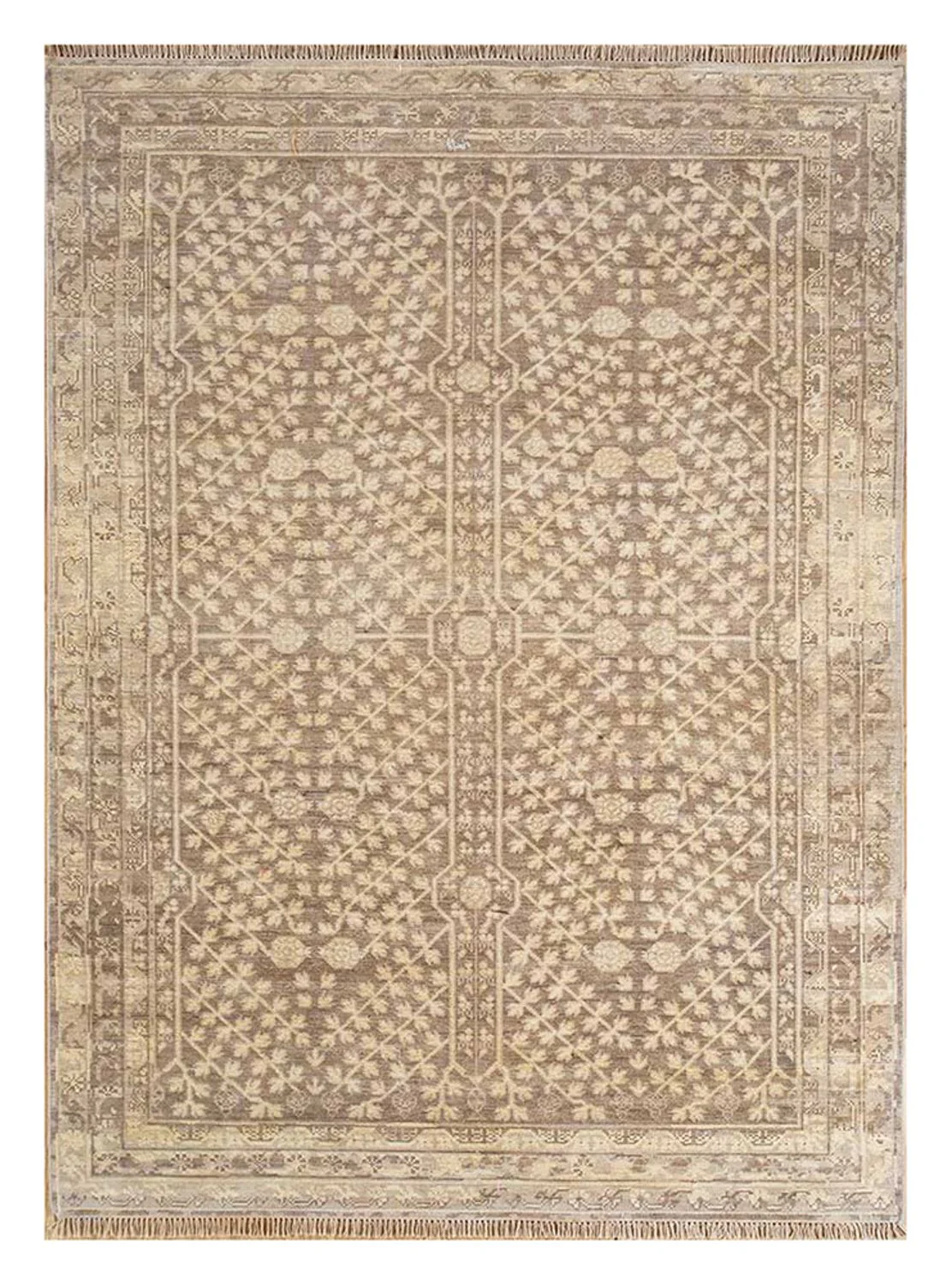 Wollteppich - 300 x 240 cm - dunkelbeige