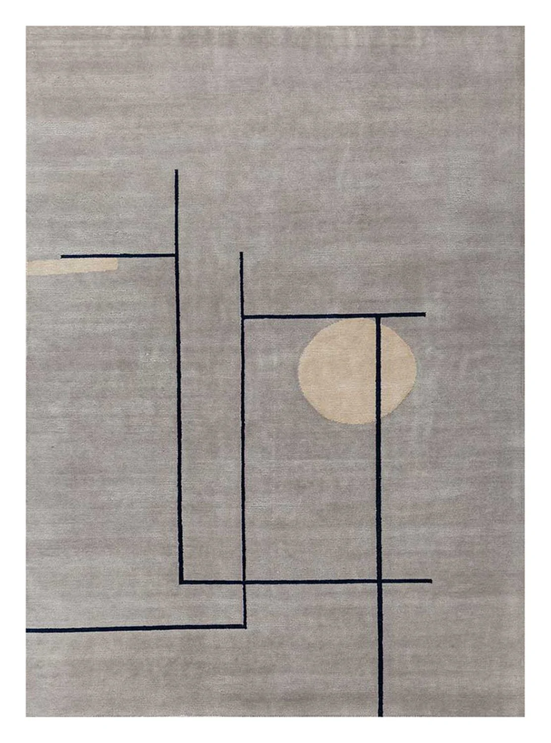 Wollteppich - 300 x 240 cm - grau
