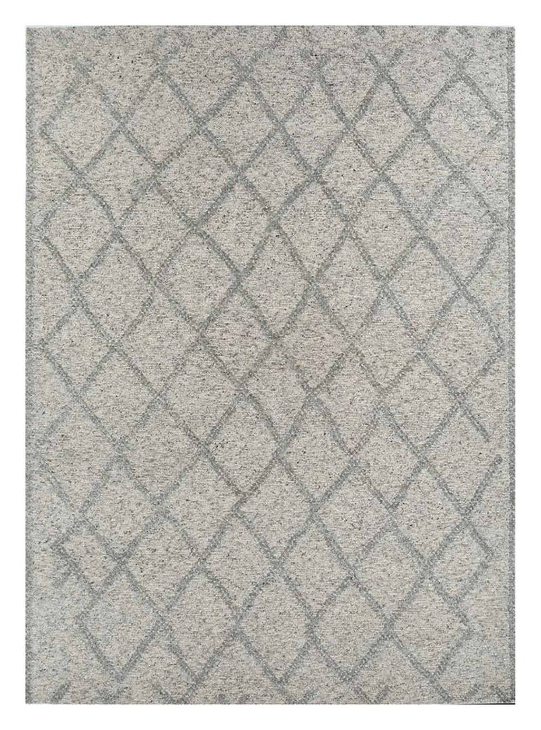 Wollteppich - 300 x 240 cm - silber