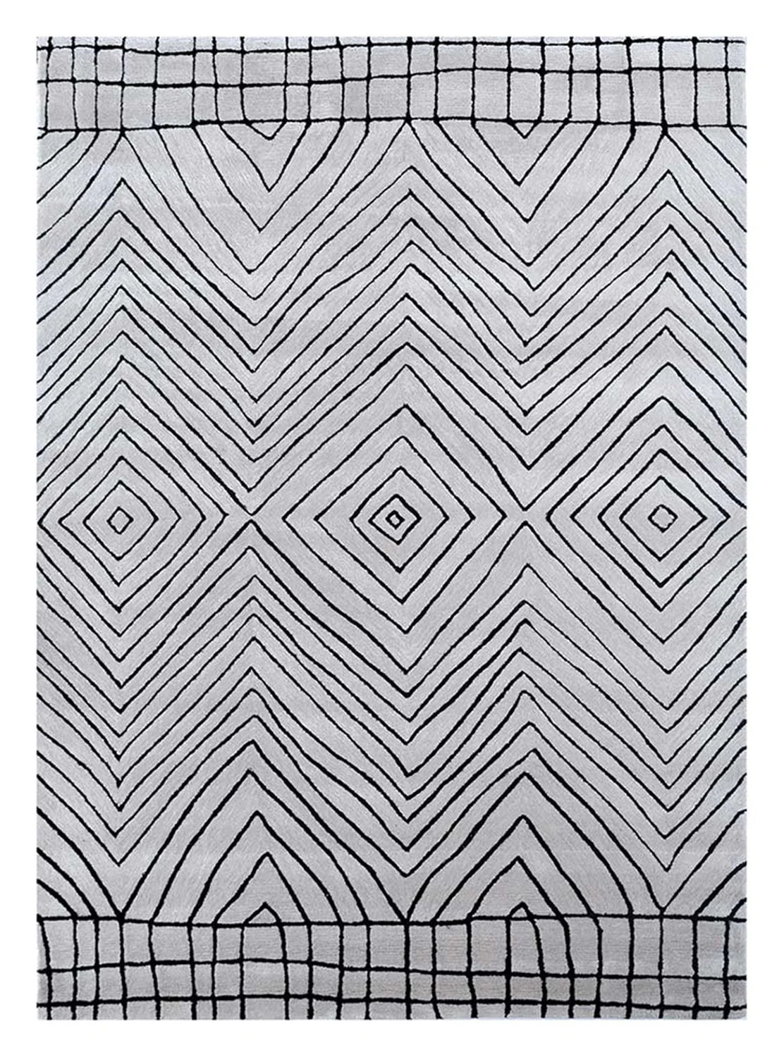 Wollteppich - 330 x 240 cm - hellgrau