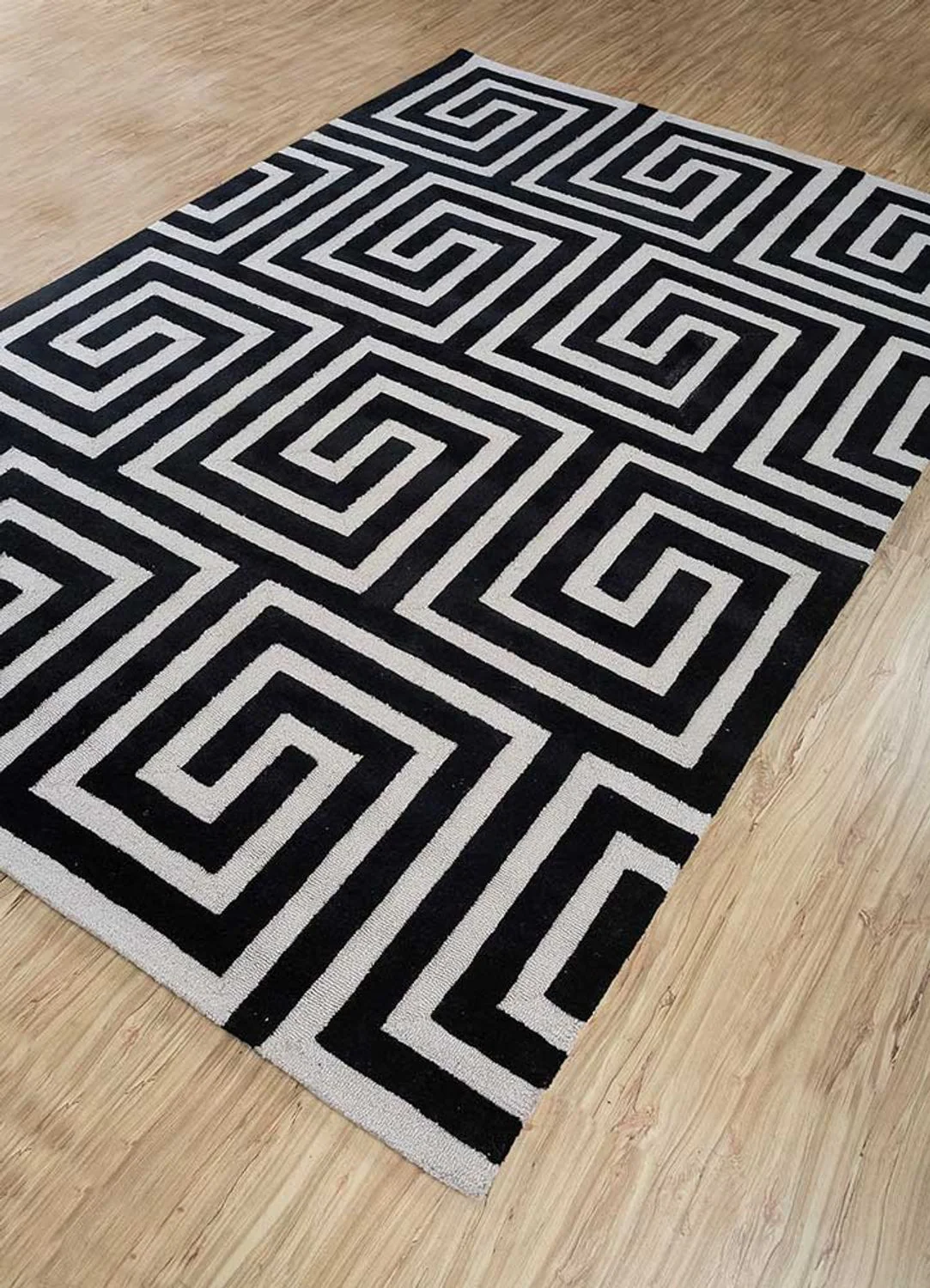 Wollteppich - 330 x 240 cm - schwarz-weiß - Image 2