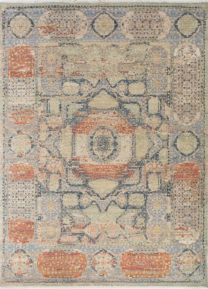 Wollteppich - 360 x 270 cm - grün