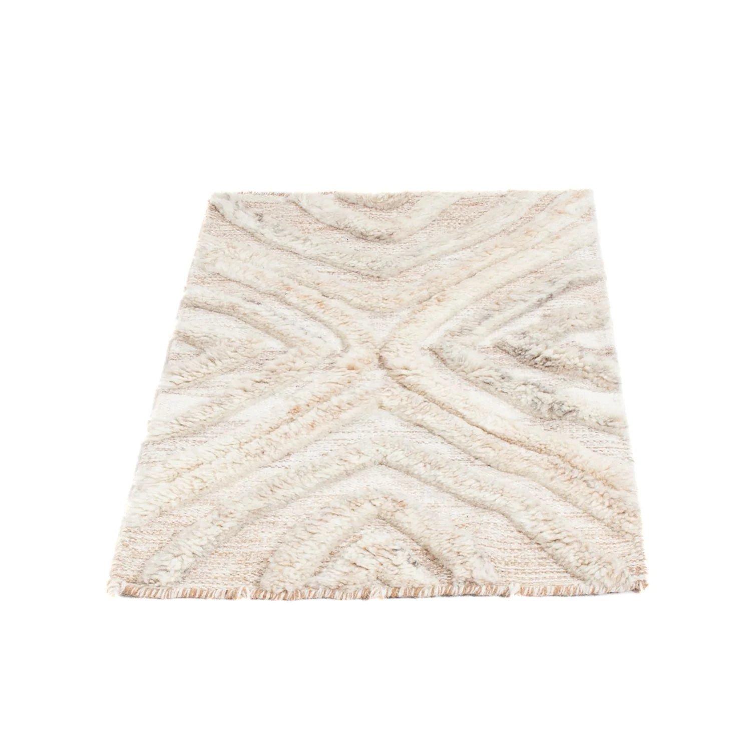 Wollteppich - 90 x 60 cm - beige - Image 4