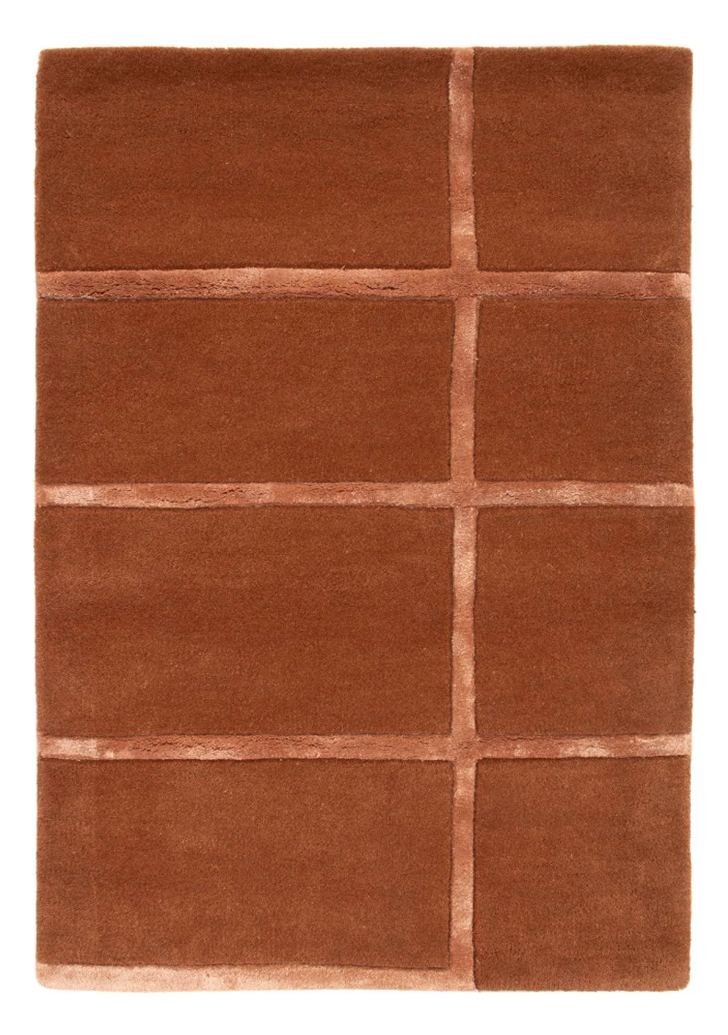 Wollteppich - 90 x 60 cm - braun