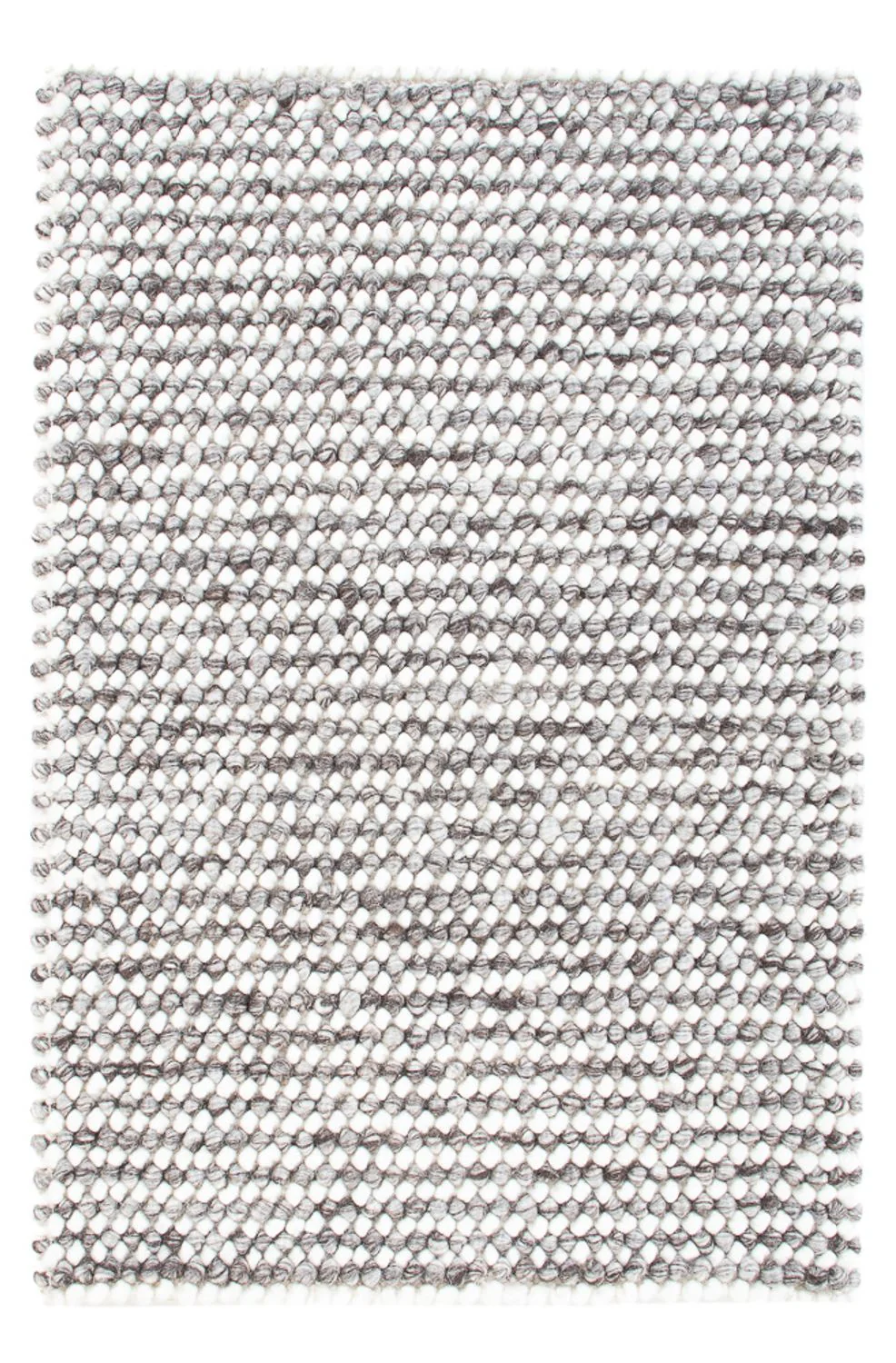 Wollteppich - 94 x 60 cm - grau