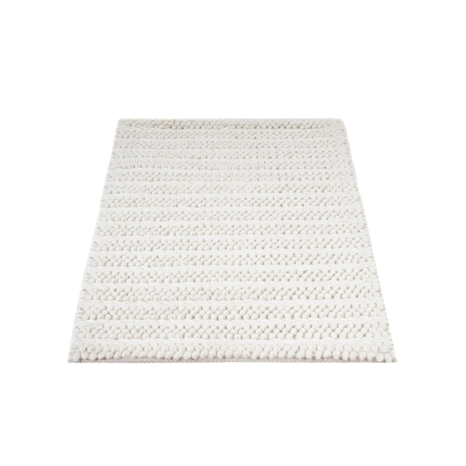 Wollteppich - 95 x 63 cm - hellgrau - Image 5