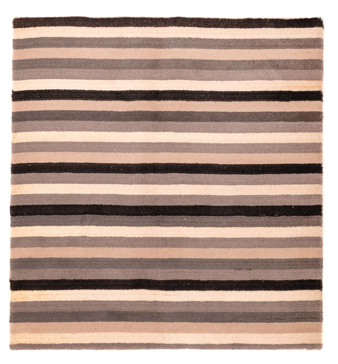 Wollteppich quadratisch  - 150 x 140 cm - mehrfarbig