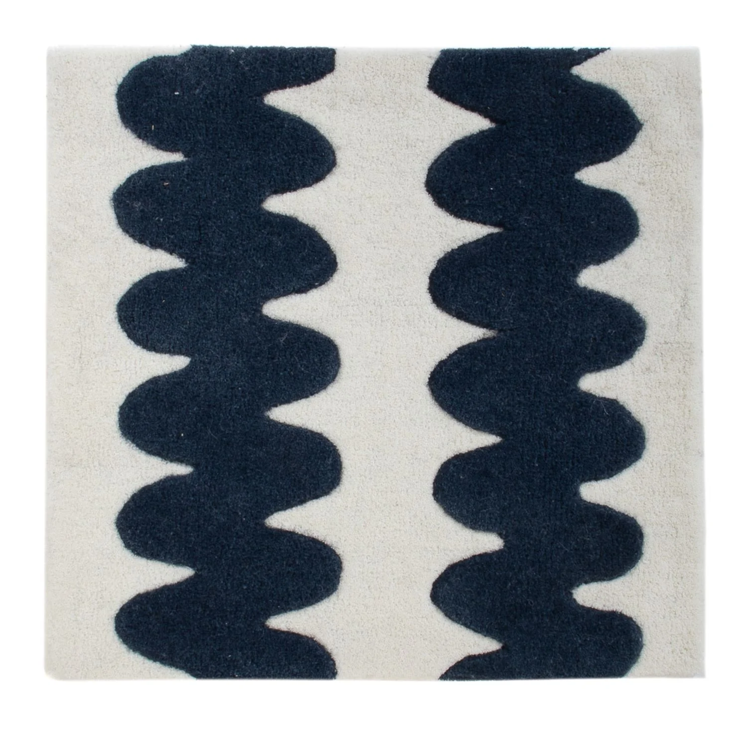 Wollteppich quadratisch - 60 x 60 cm - mehrfarbig
