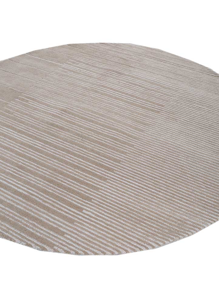 Wollteppich rund - 180 x 180 cm - beige - Image 2