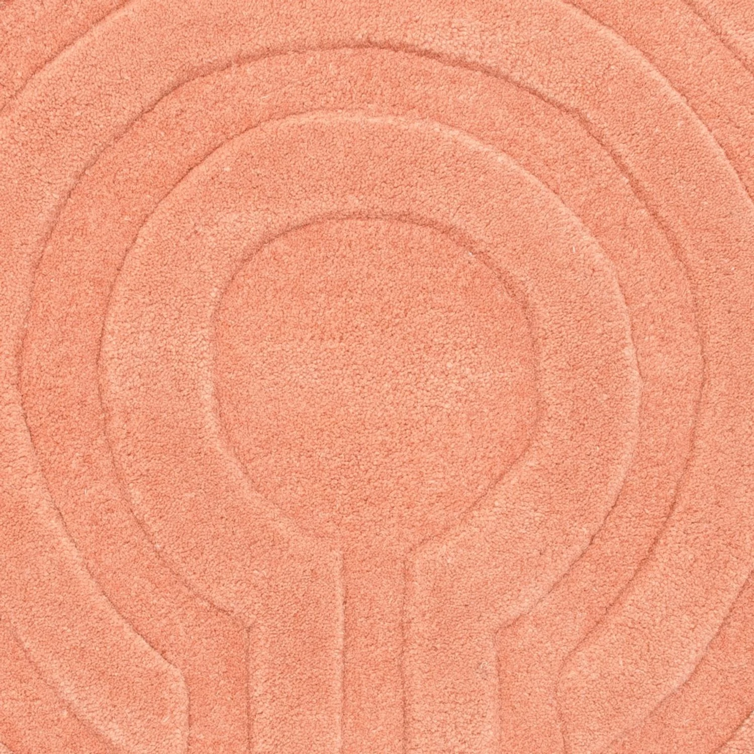 Wollteppich rund  - 80 x 80 cm - lachs - Image 2