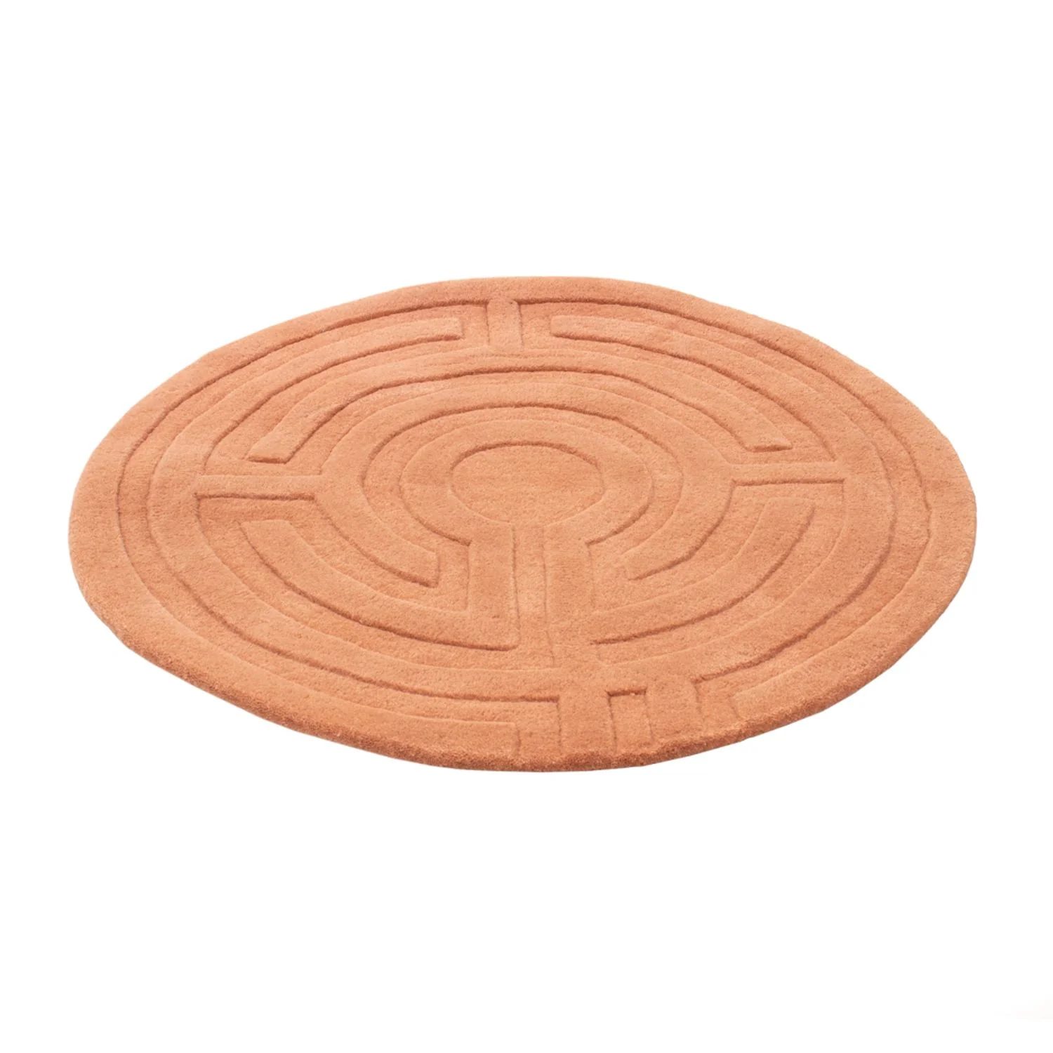 Wollteppich rund  - 80 x 80 cm - lachs - Image 5