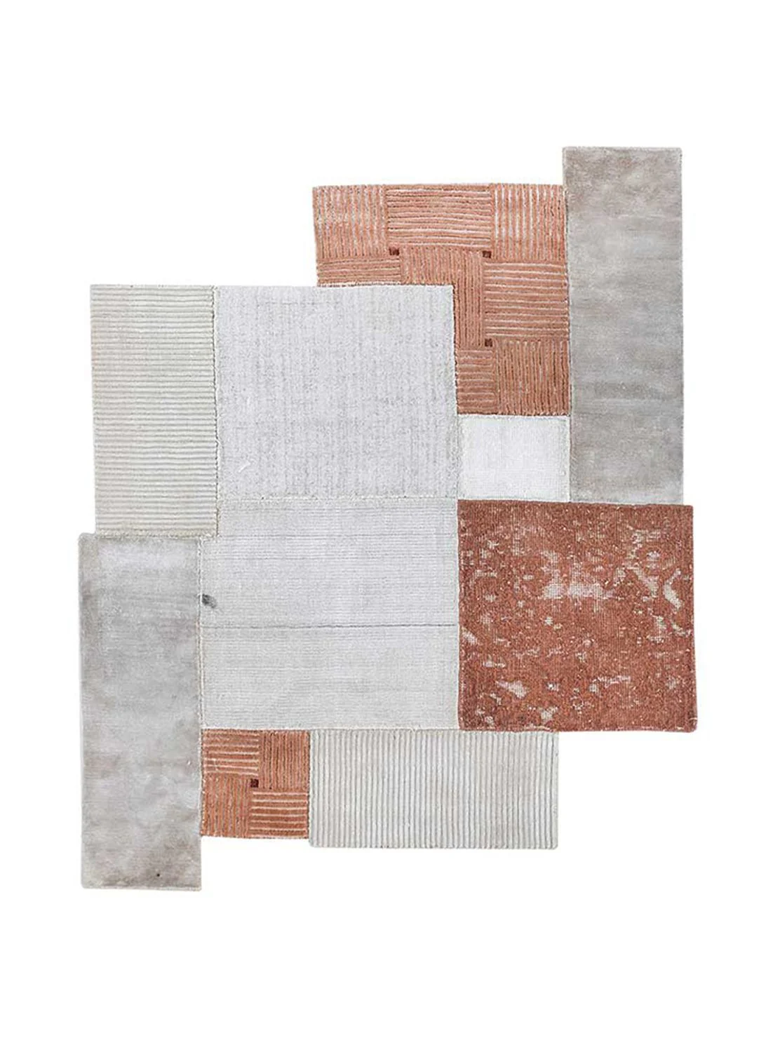 Wollteppich sonderform - 180 x 150 cm - creme