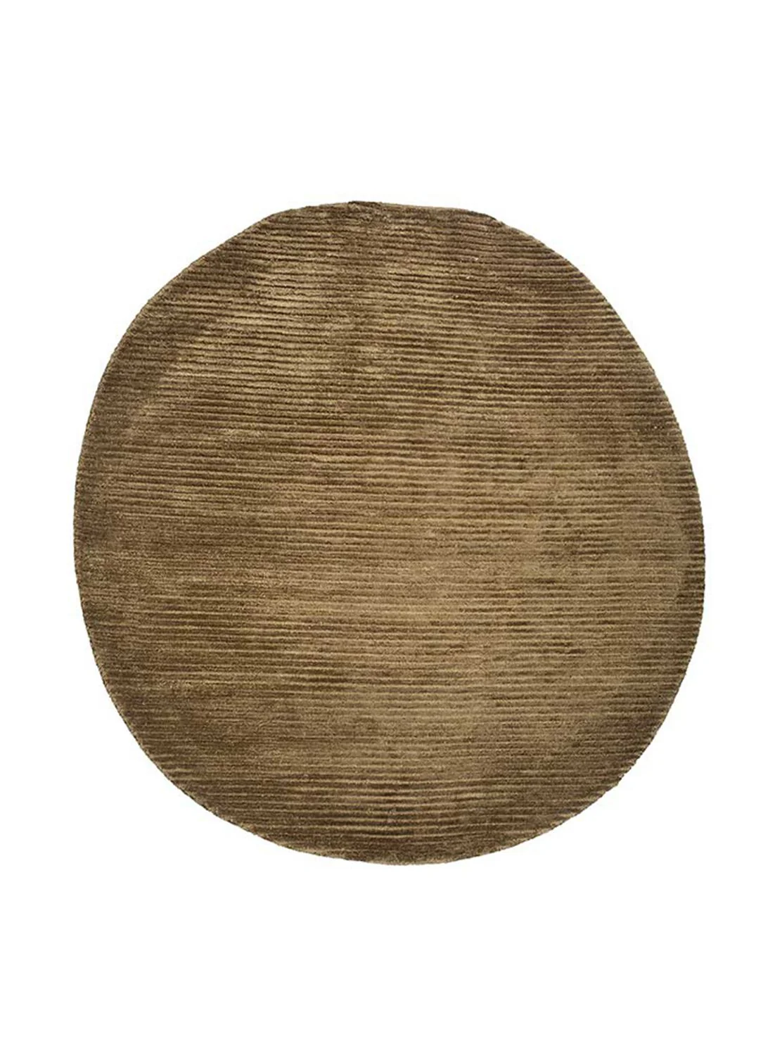Wollteppich sonderform - 210 x 165 cm - dunkelbeige