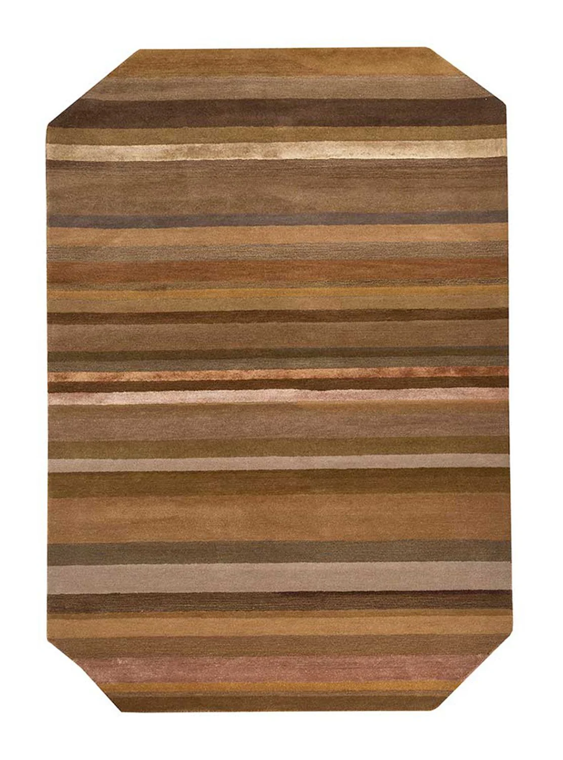 Wollteppich sonderform - 270 x 180 cm - blau