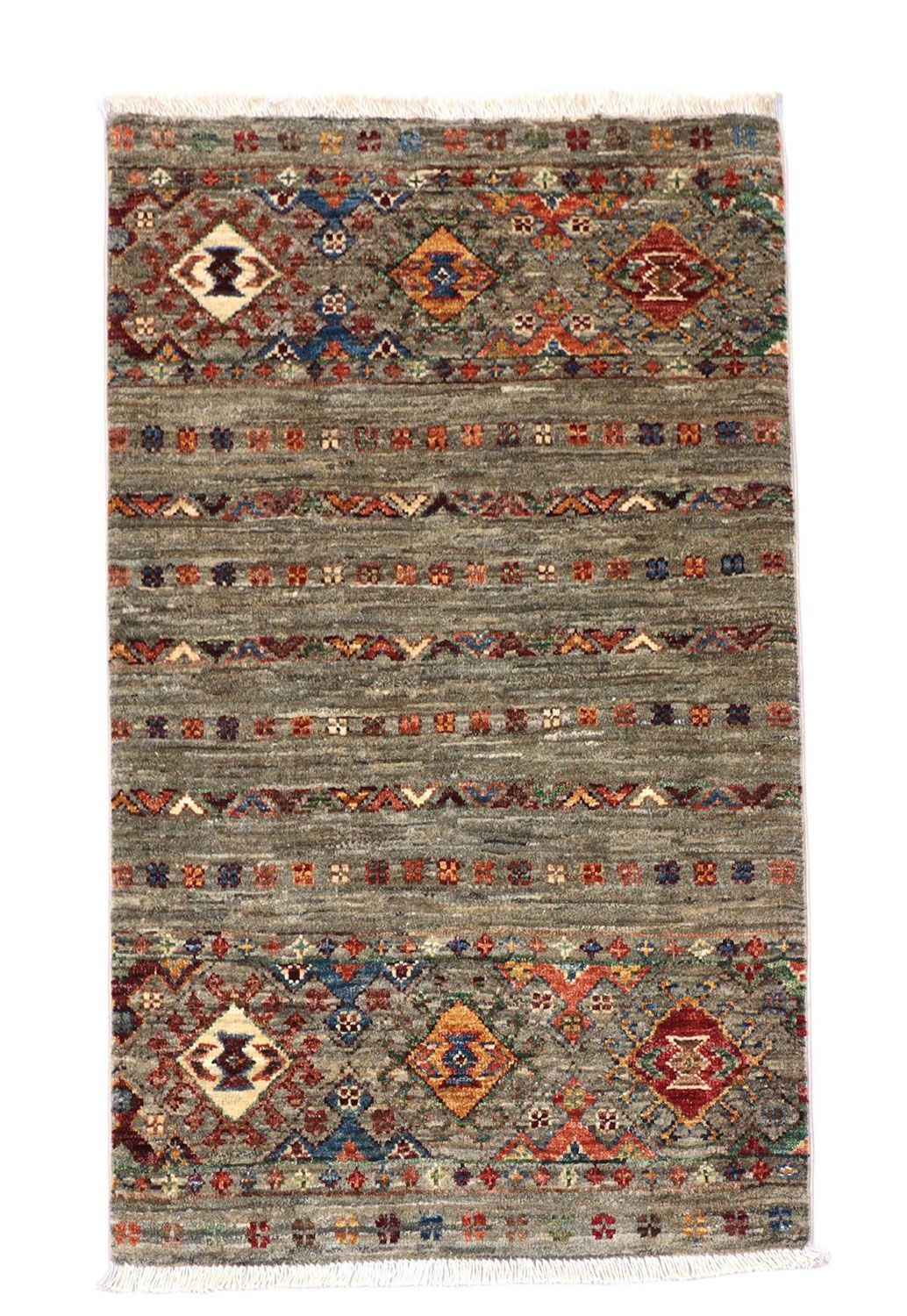 Ziegler Teppich 100 x 63 cm - grau