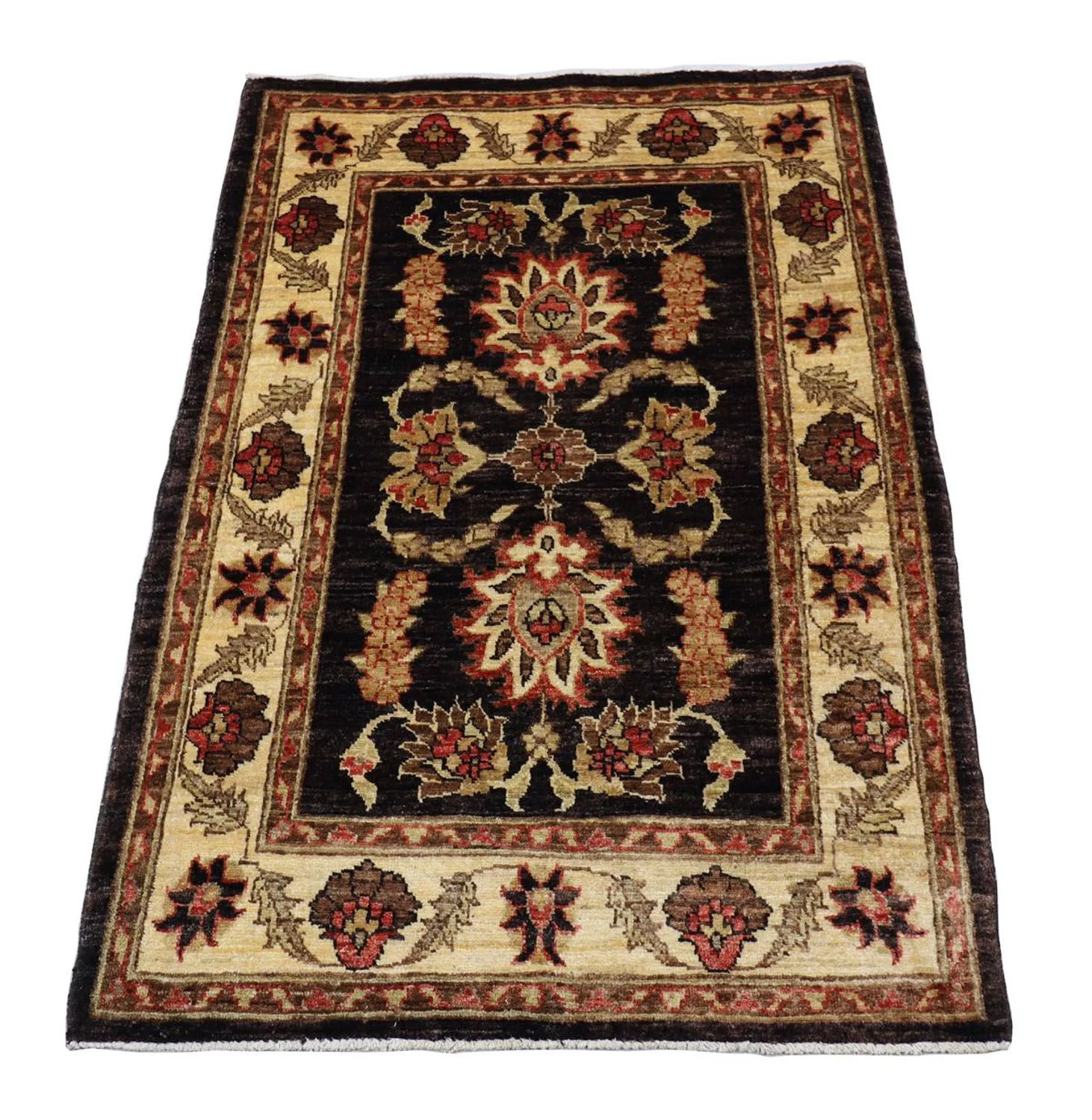Ziegler Teppich 125 x 89 cm - dunkelbraun