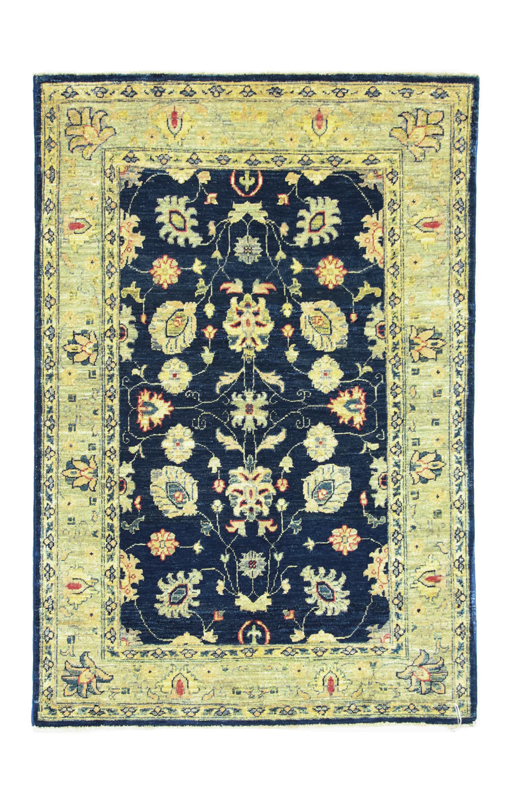 Ziegler Teppich 149 x 100 cm - dunkelblau