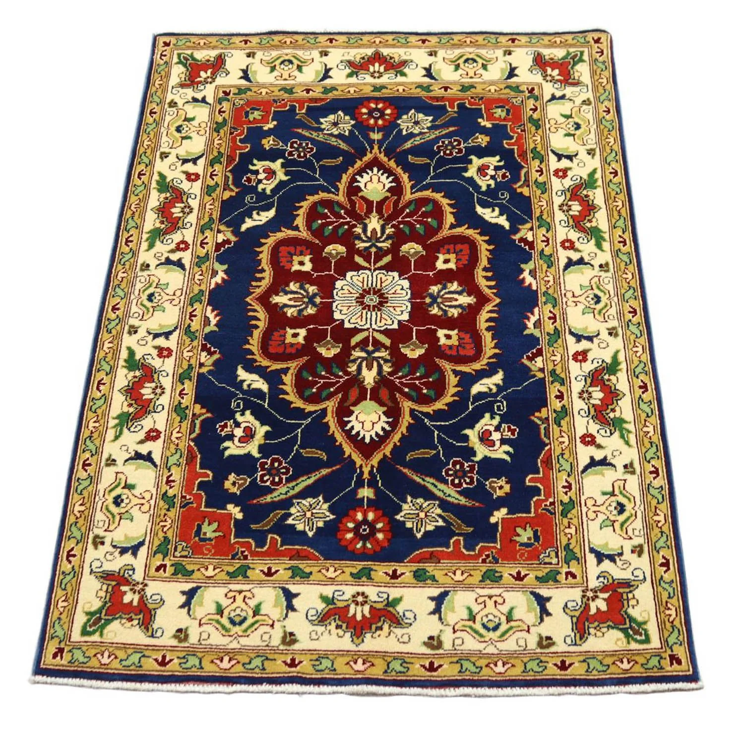 Ziegler Teppich 152 x 102 cm - dunkelblau