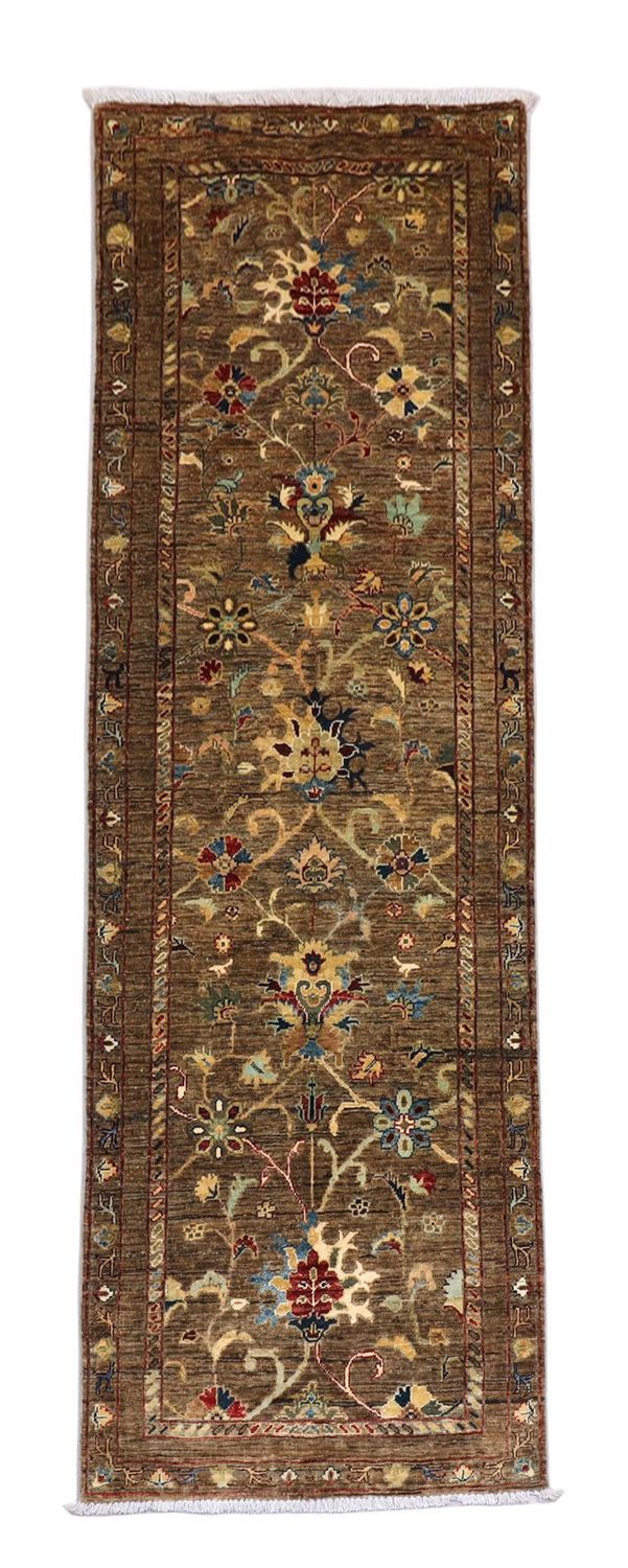 Ziegler Teppich 242 x 79 cm - olivgrün