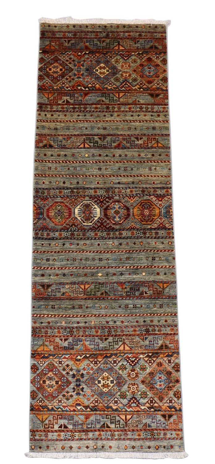 Ziegler Teppich 258 x 85 cm - olivgrün