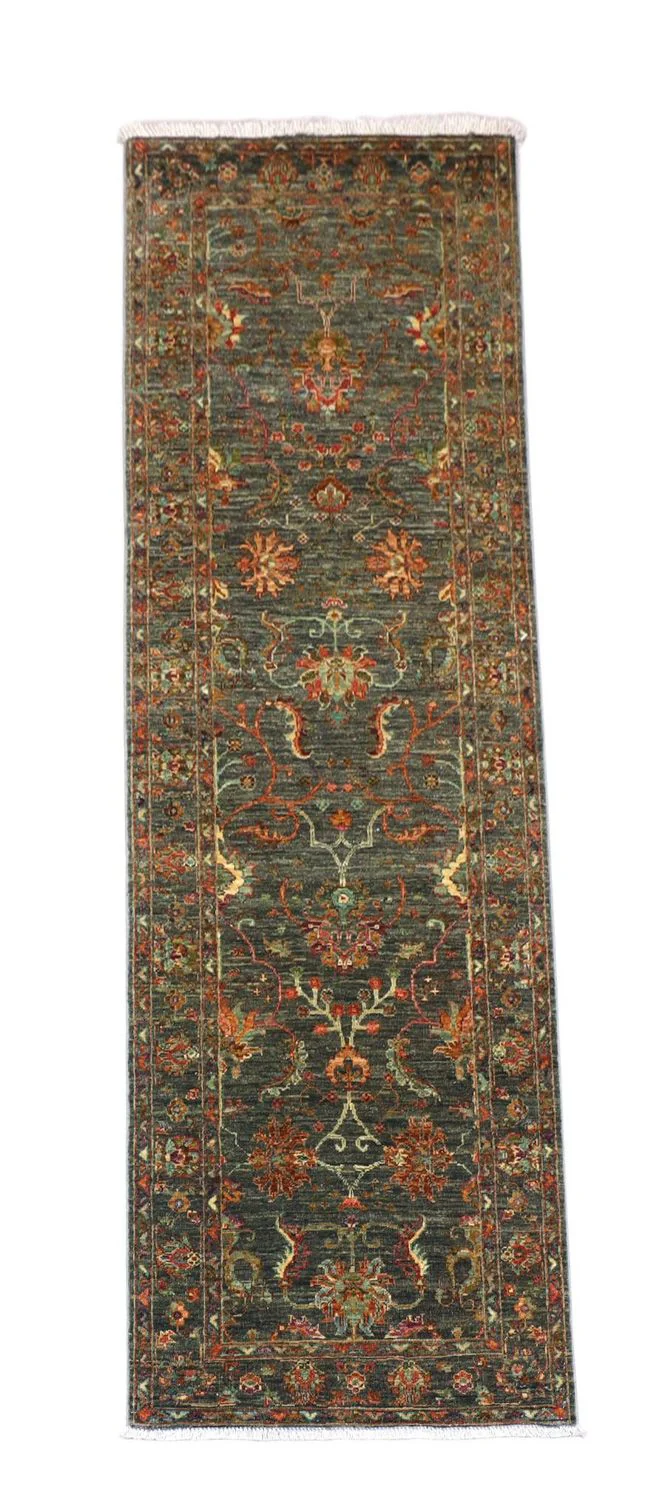 Ziegler Teppich 262 x 81 cm - olivgrün