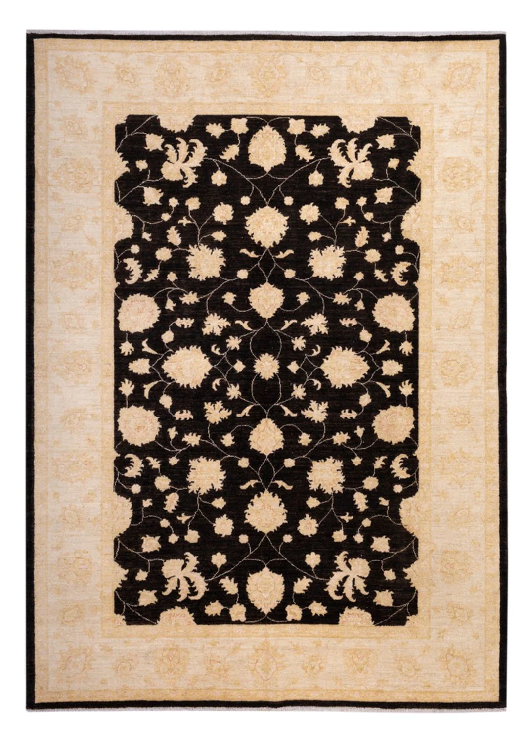 Ziegler Teppich - 291 x 204 cm - schwarz